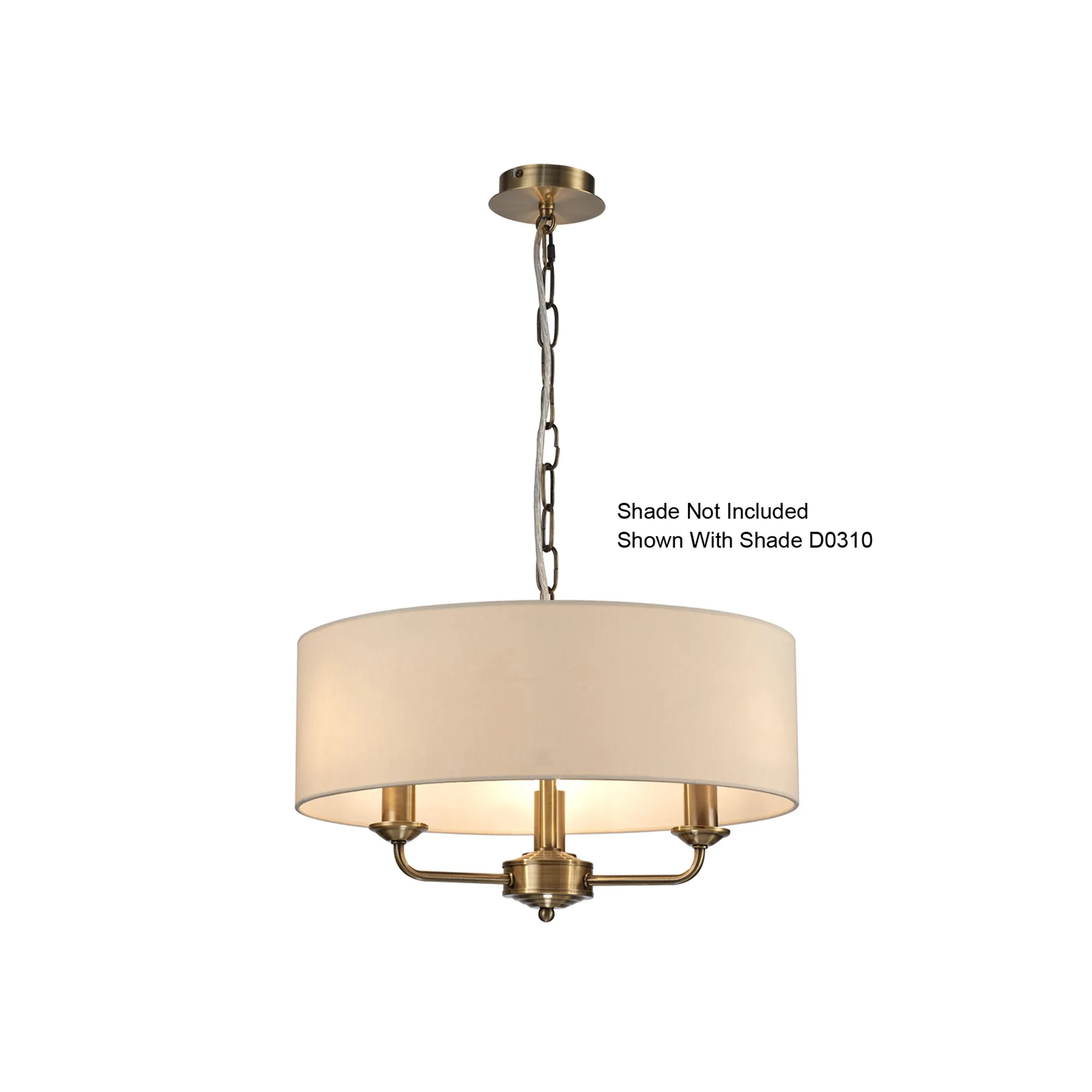 Banyan Pendant 3 Light Antique Brass D0355  Deco Banyan
